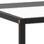 sofabord 100x50x35 cm hærdet glas sort