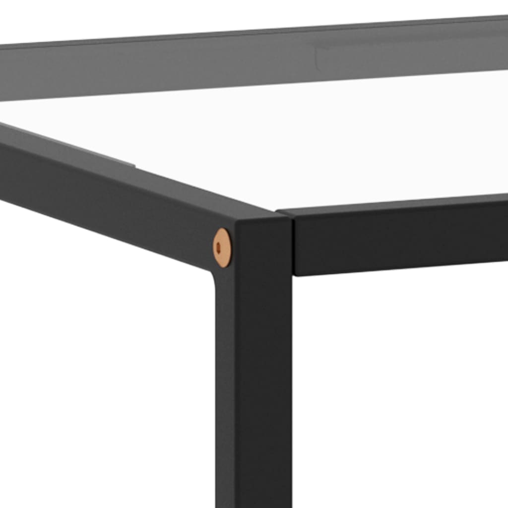 sofabord 100x50x35 cm hærdet glas sort