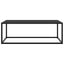 sofabord 100x50x35 cm glas sort
