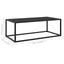sofabord 100x50x35 cm glas sort