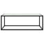 sofabord 100x50x35 cm hvidt marmorglas sort