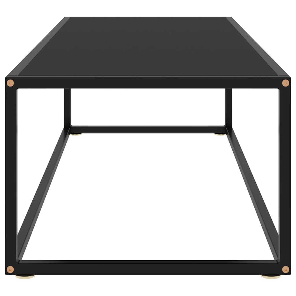 sofabord 120x50x35 glas sort