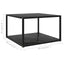 sofabord 60x60x35 cm hærdet glas sort