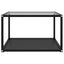 sofabord 60x60x35 cm hærdet glas transparent og sort