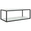 sofabord 100x50x35 cm hærdet glas hvid