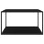 sofabord 90x90x50 cm glas sort