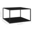 sofabord 90x90x50 cm glas sort