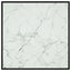 sofabord 90x90x50 cm hvidt marmorglas sort