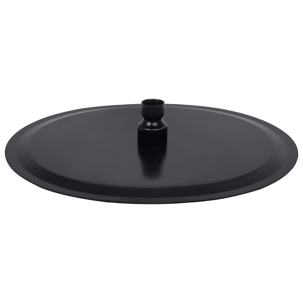 regnbrusehoved rustfrit stål 30 cm rund sort