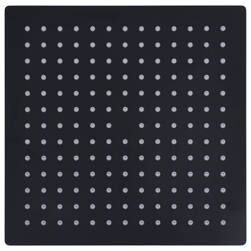 brusehoved 30x30 cm rustfrit stål firkantet sort