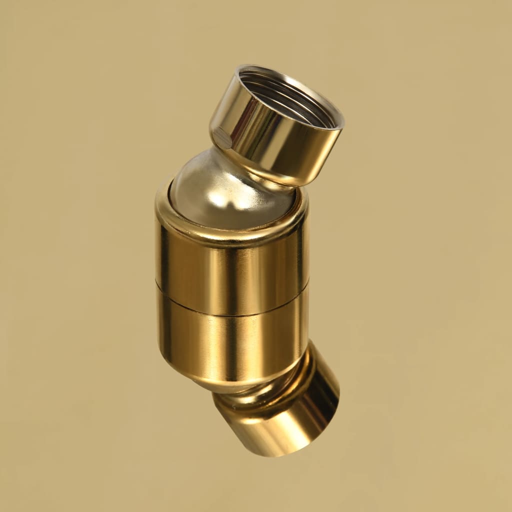 regnbrusehoved 20 cm rund rustfrit stål guldfarvet