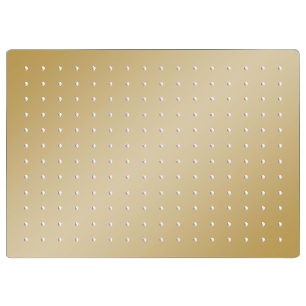 regnbrusehoved 40x30 cm rustfrit stål rektangulær guldfarvet