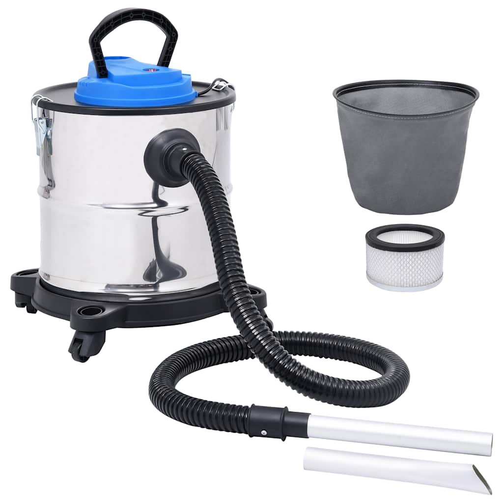 Askestøvsuger med HEPA‑filter 1200 W - 20 l rustfrit stål