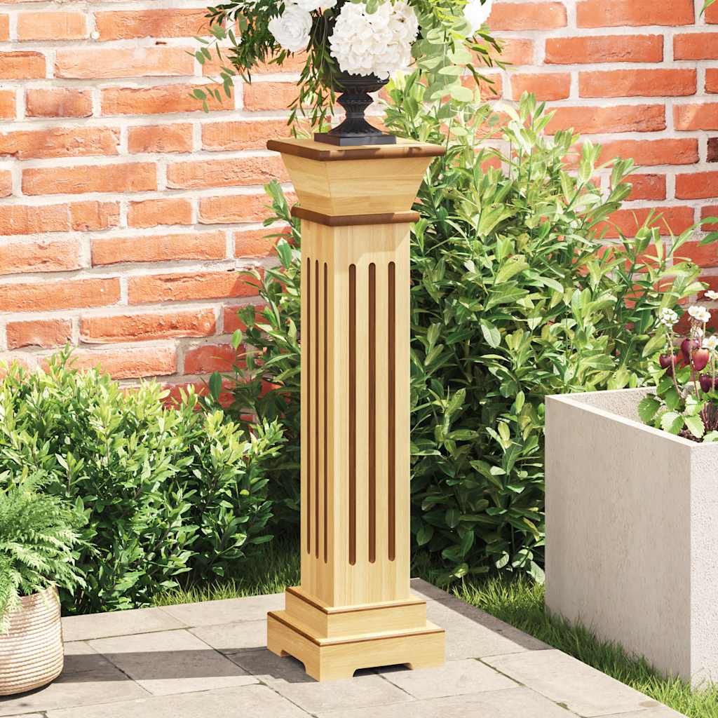 klassisk plantestativ 17x17x66 cm MDF firkantet lys træfarve billede