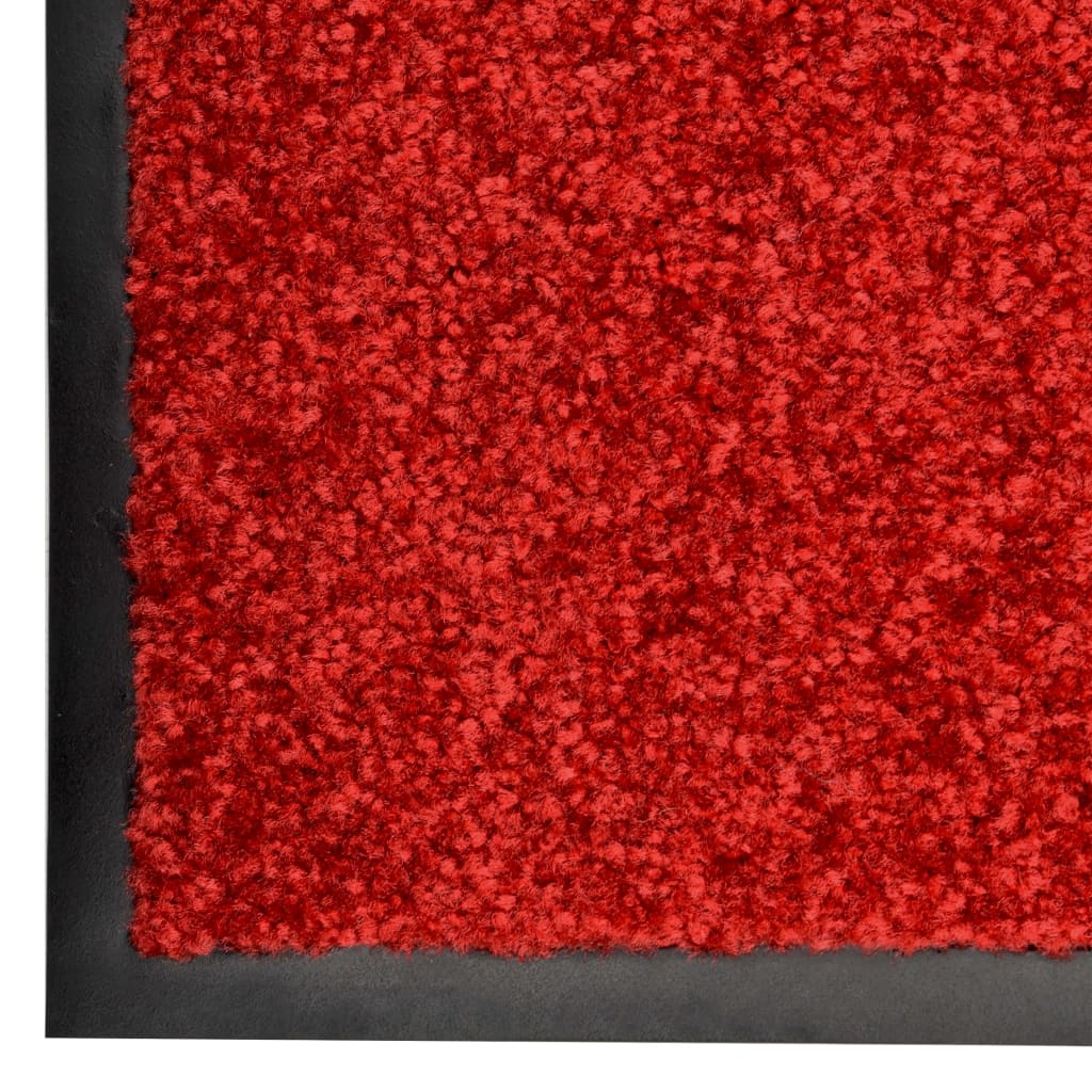 vaskbar dørmåtte 90x150 cm rød