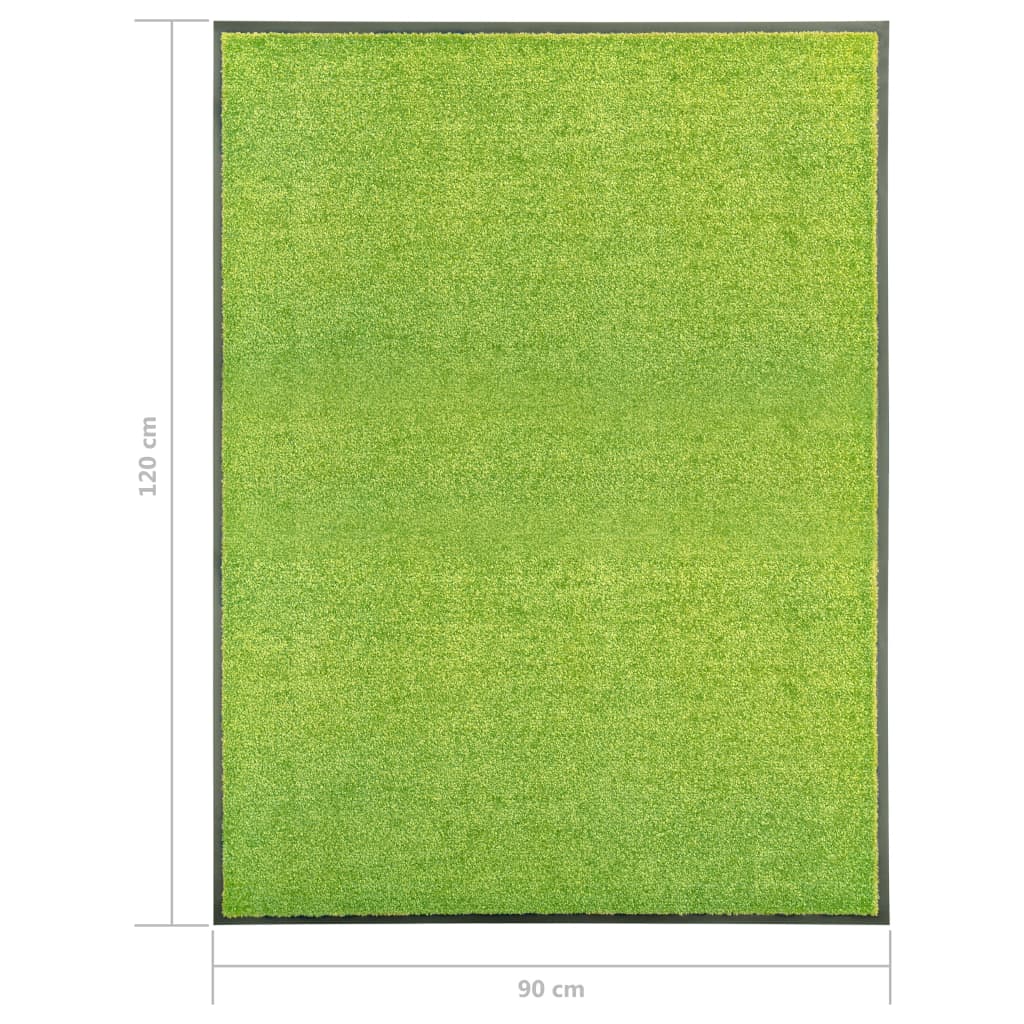 vaskbar dørmåtte 90x120 cm grøn