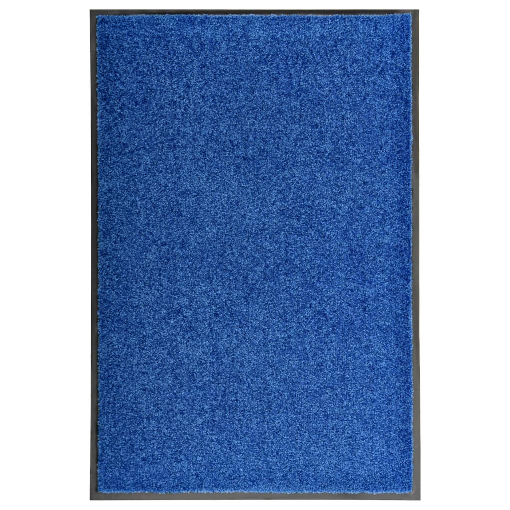 vaskbar dørmåtte 60x90 cm blå