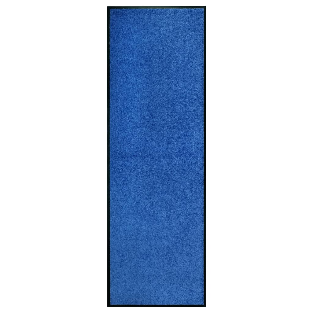 vaskbar dørmåtte 60x180 cm blå