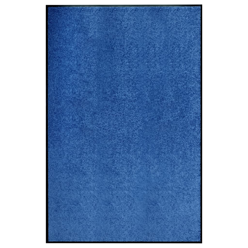 vaskbar dørmåtte 120x180 cm blå