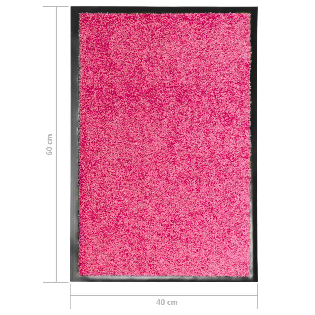 vaskbar dørmåtte 40x60 cm pink