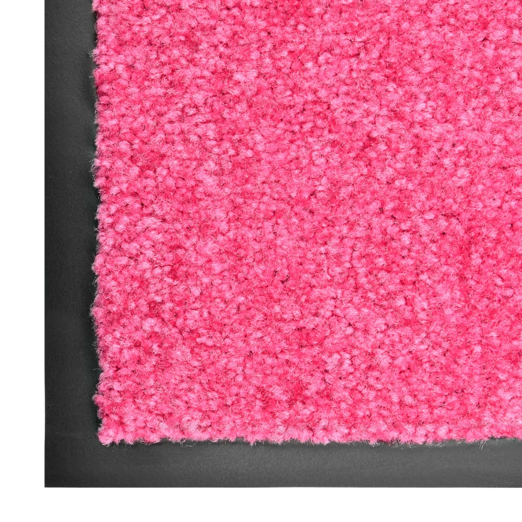vaskbar dørmåtte 90x120 cm pink