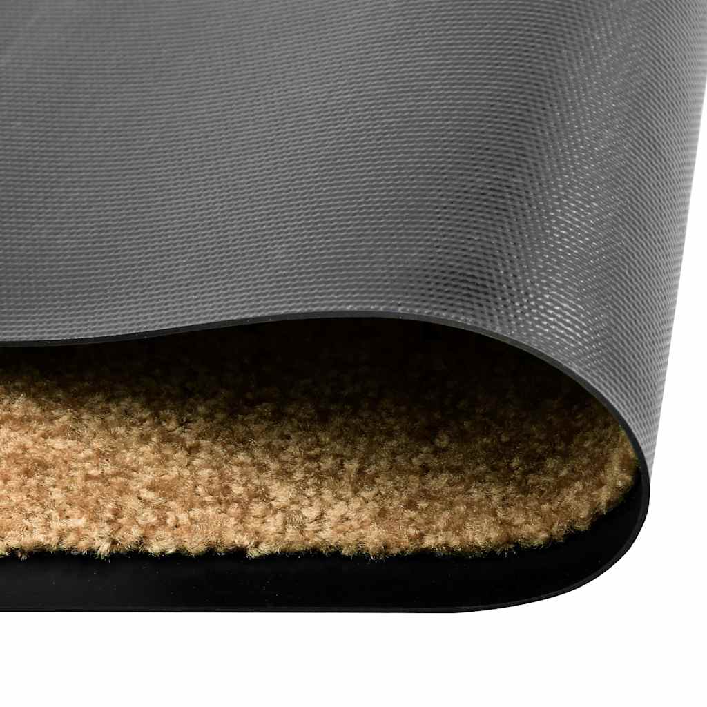 vaskbar dørmåtte 60x90 cm cremefarvet