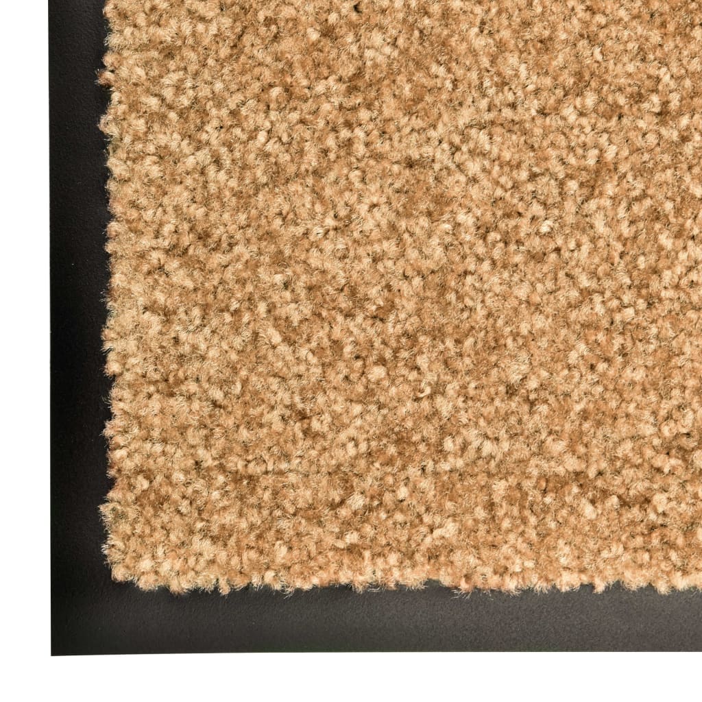 vaskbar dørmåtte 60x90 cm cremefarvet
