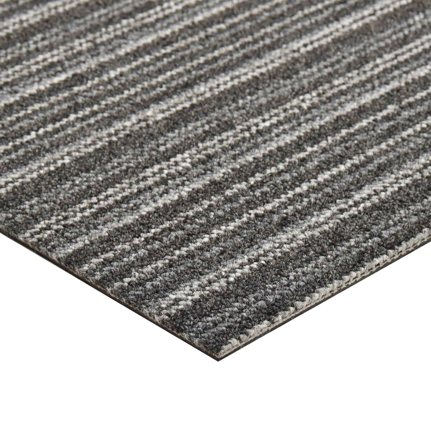 Tæppe 20 pcs Stribet antracit 50 x 50 cm 100% Polypropylen