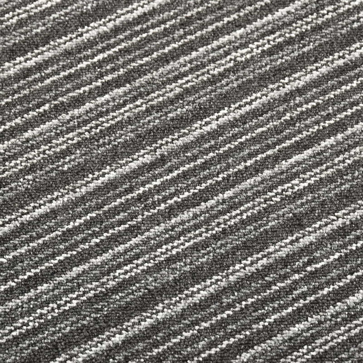 Tæppe 20 pcs Stribet antracit 50 x 50 cm 100% Polypropylen