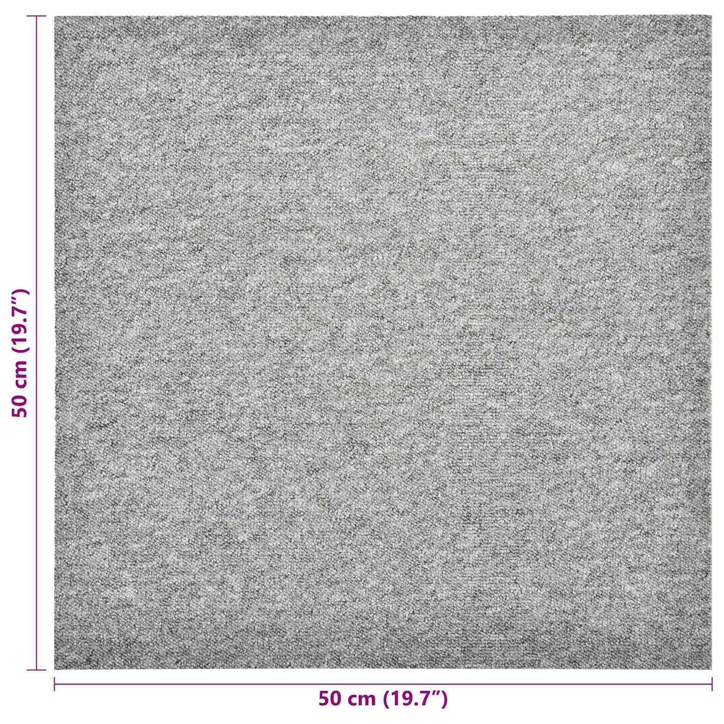 Tæppe 20 pcs Lysegrå 50 x 50 cm 100% Polypropylen