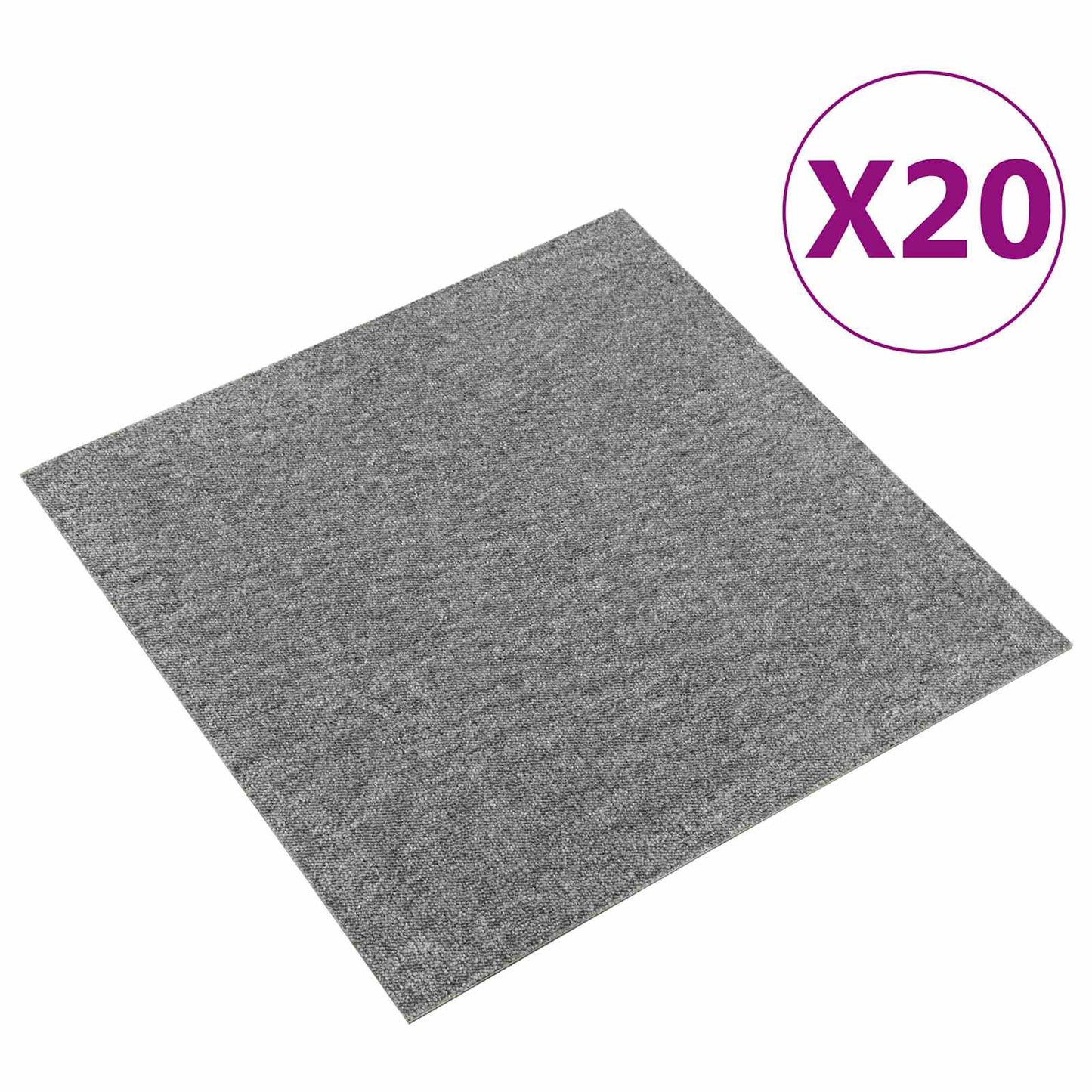 Tæppe 20 pcs Grå 50 x 50 cm 100% Polypropylen