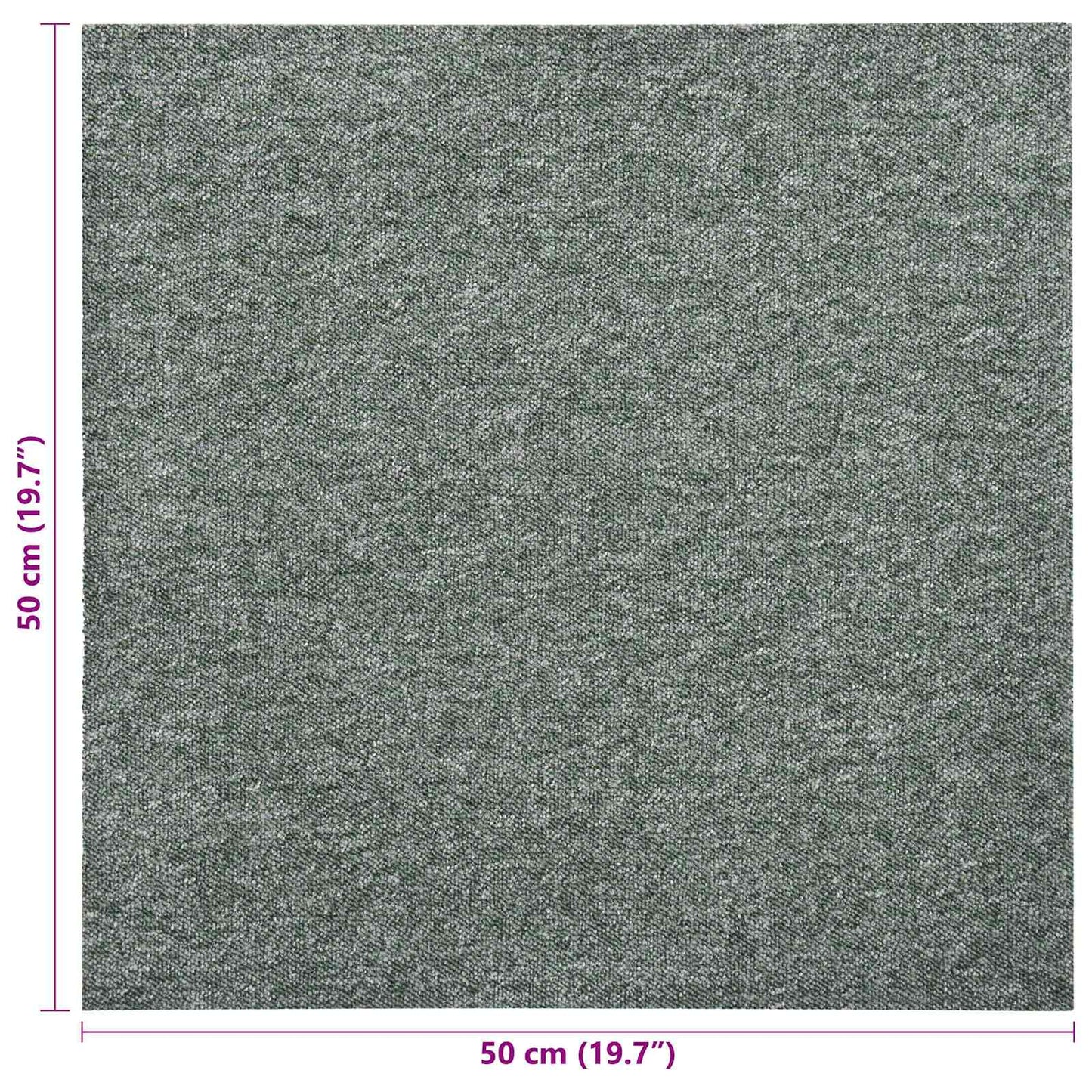 Tæppe 20 pcs Grøn 50 x 50 cm 100% Polypropylen