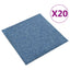 Tæppe 20 pcs Blå 50 x 50 cm 100% Polypropylen