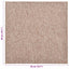 Tæppe 20 pcs Beige 50 x 50 cm 100% Polypropylen