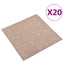 Tæppe 20 pcs Beige 50 x 50 cm 100% Polypropylen