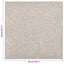 Tæppe 20 pcs Lys beige 50 x 50 cm 100% Polypropylen