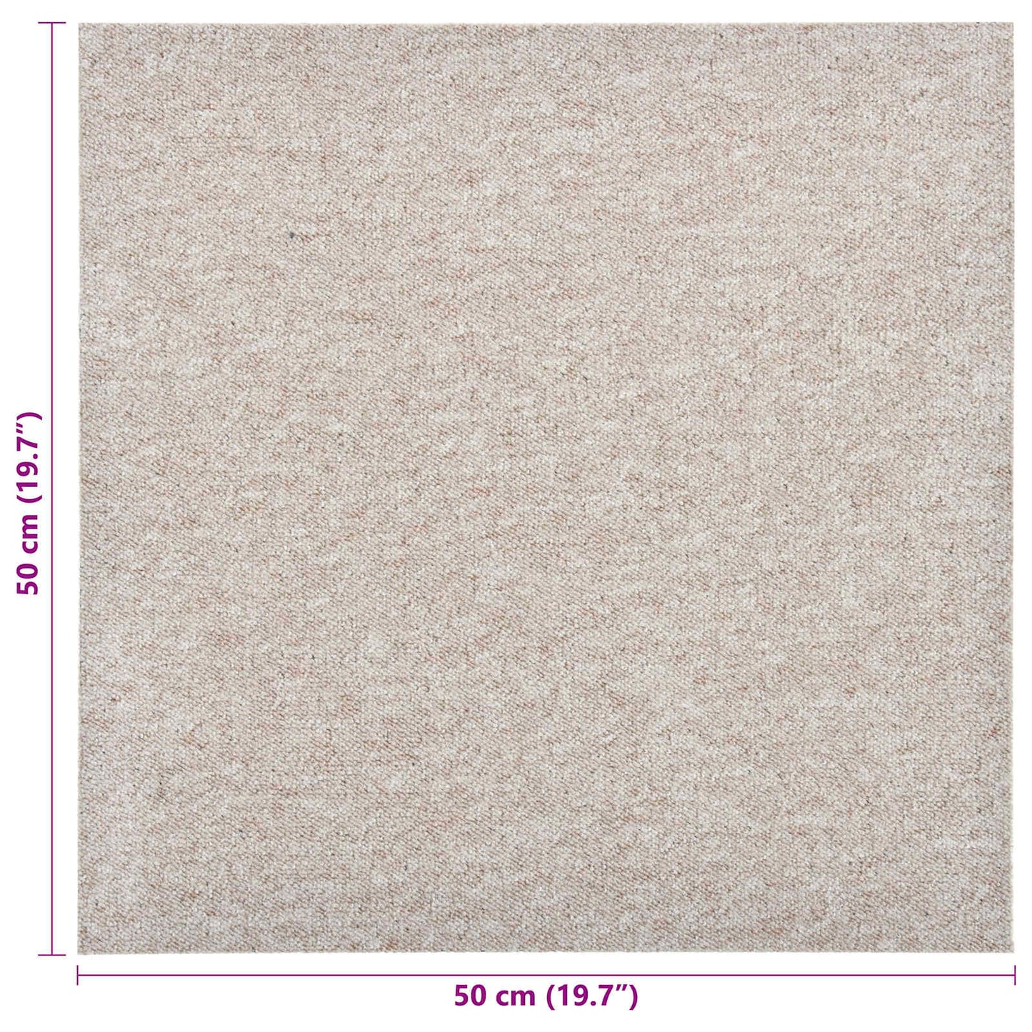 Tæppe 20 pcs Lys beige 50 x 50 cm 100% Polypropylen