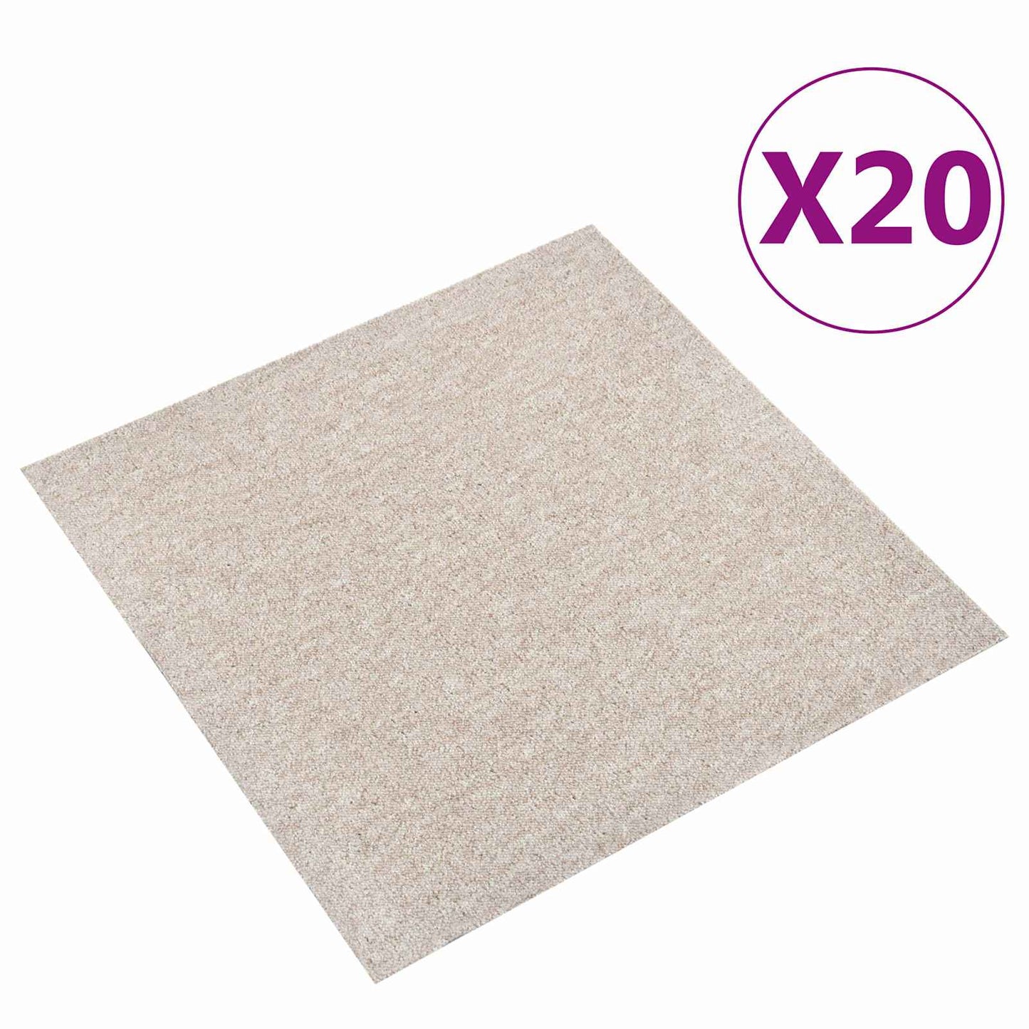 Tæppe 20 pcs Lys beige 50 x 50 cm 100% Polypropylen