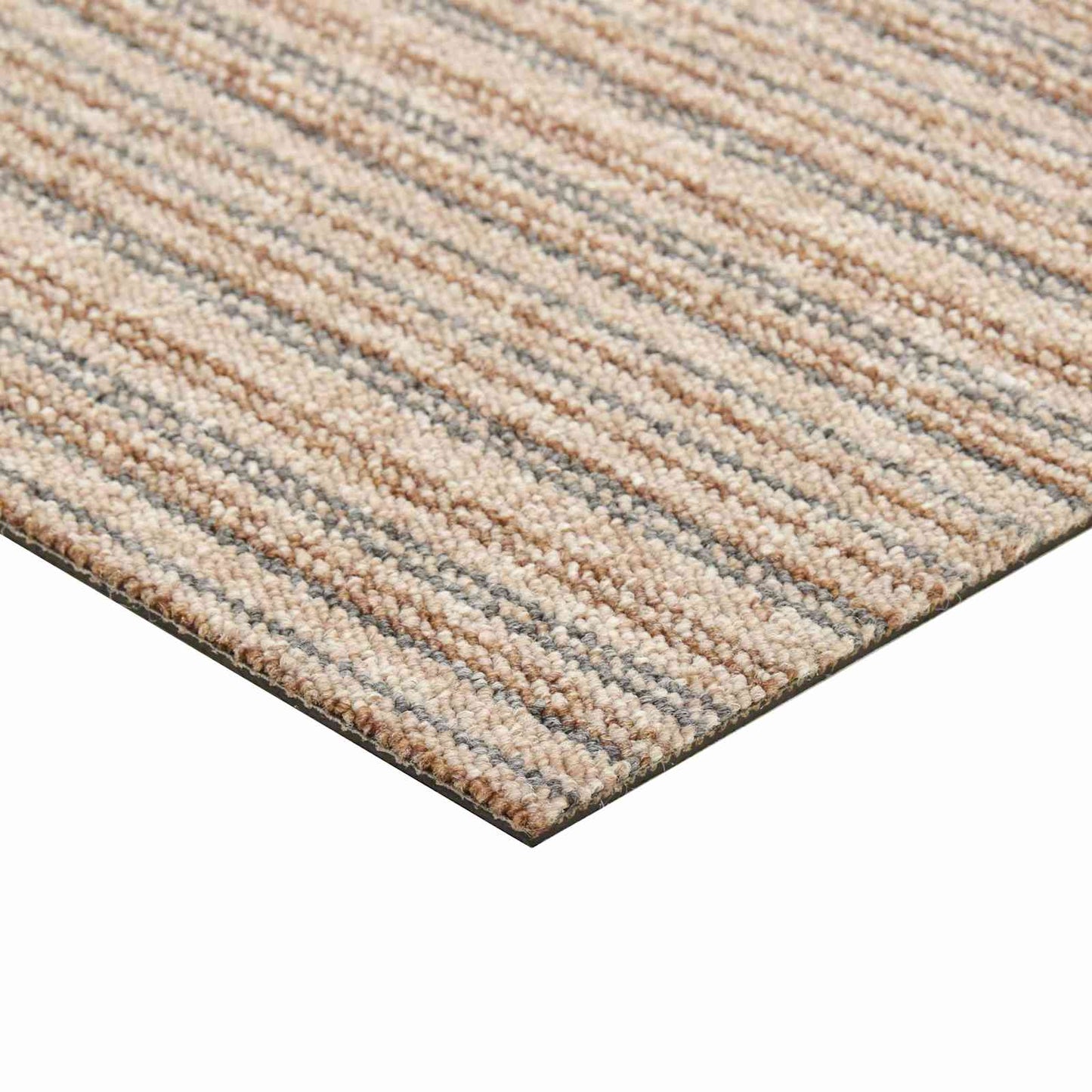 Tæppe 20 pcs Stribet beige 50 x 50 cm 100% Polypropylen