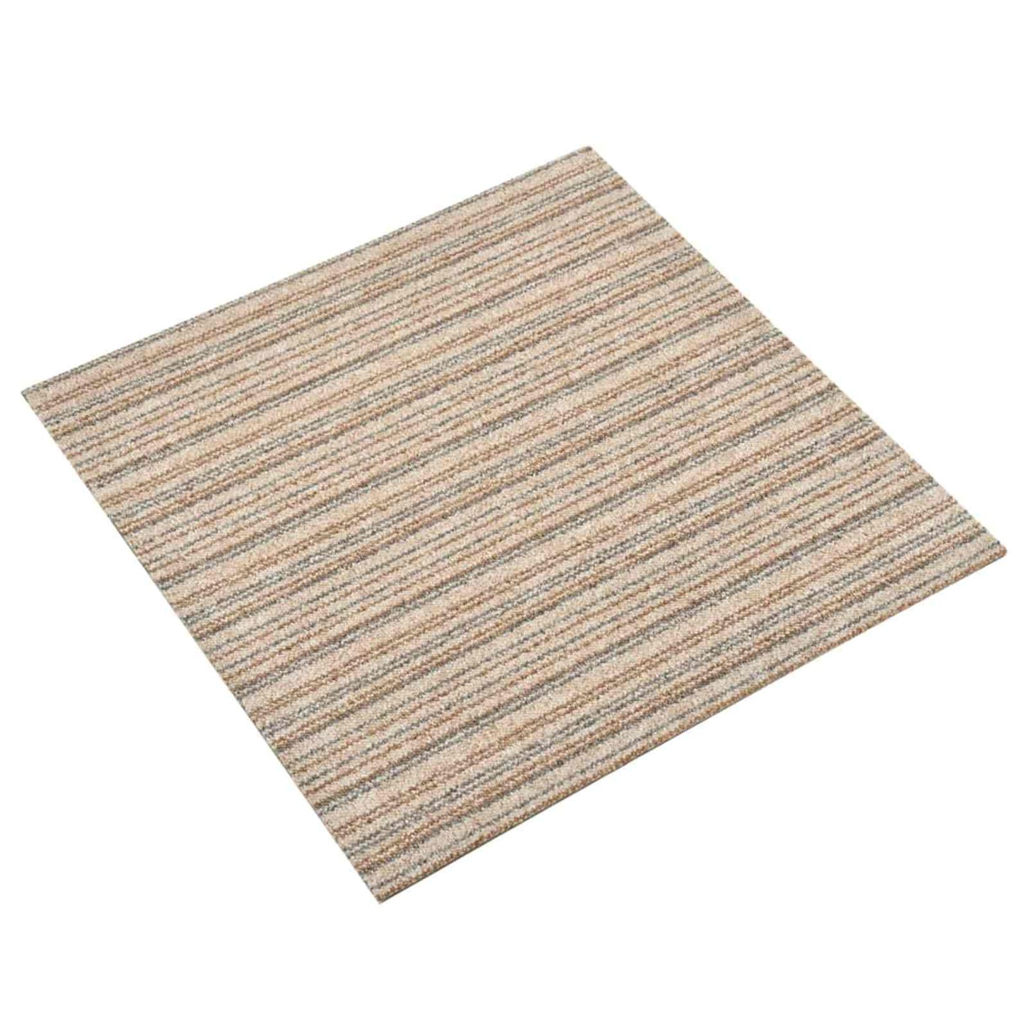 Tæppe 20 pcs Stribet beige 50 x 50 cm 100% Polypropylen