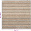 Tæppe 20 pcs Stribet beige 50 x 50 cm 100% Polypropylen