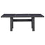 havebord 200x100x74 cm glas og polyrattan sort