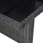 havebord 200x100x74 cm glas og polyrattan sort