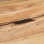 konsolbord 100x35x76 cm massivt akacietræ med naturlige kanter