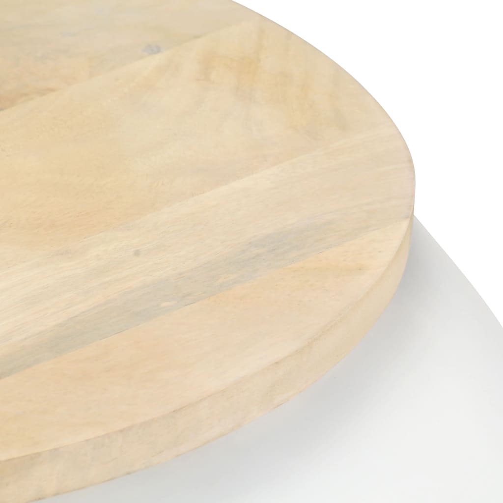 sofabord 68x68x30 cm massivt mangotræ hvid