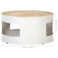 sofabord 68x68x36 cm massivt mangotræ hvid