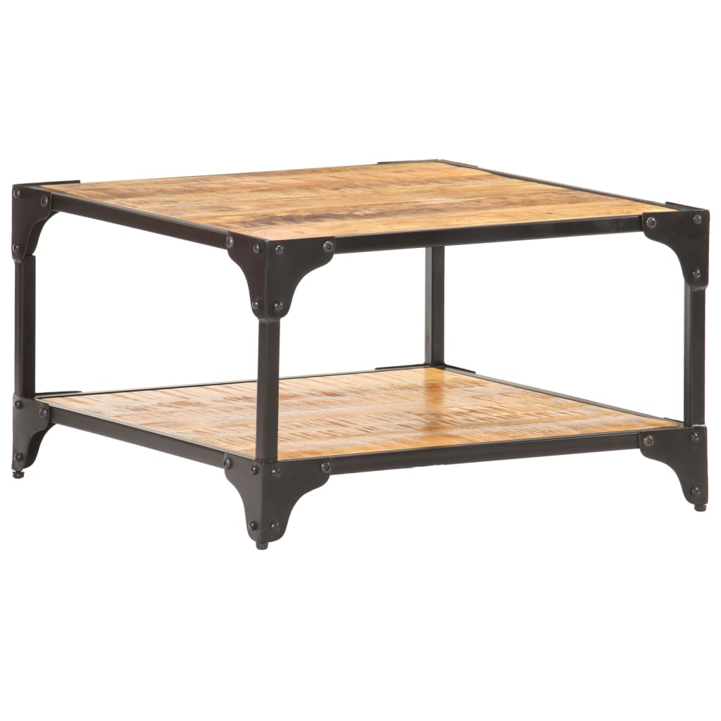 sofabord 60x60x35 cm massivt mangotræ