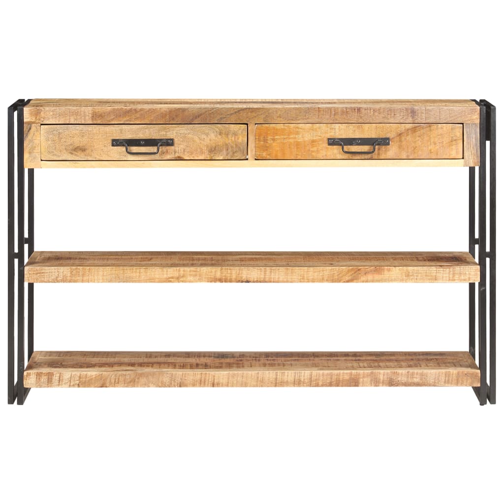 skænk 120x30x75 cm massivt ru mangotræ