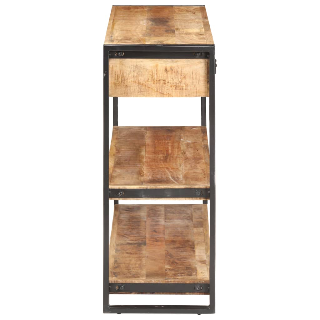 skænk 120x30x75 cm massivt ru mangotræ