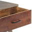 konsolbord 110x35x75 cm massivt ru mangotræ grå